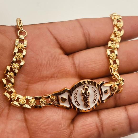 COPY - Gold plated bracelet for women San Jude Tadeo design - Picture 3 of 5